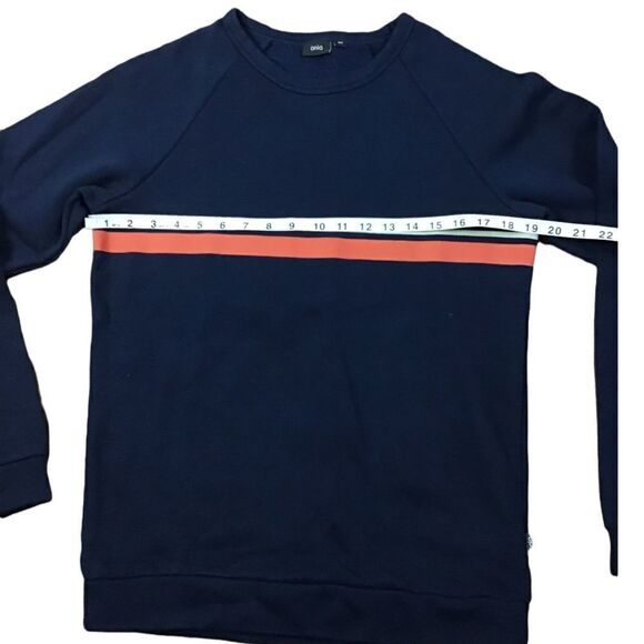 Onia Sweater Dave Raglan Sleeve Crew Neck Sweatshirt Deep Navy size Small - Picture 7 of 12
